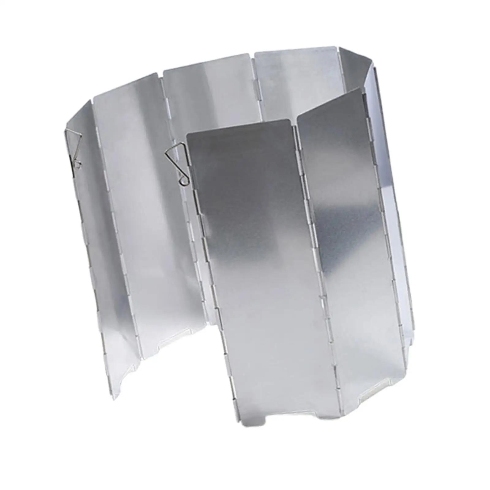 Outdoor Stove Windscreen Folding Windshield Compact Gas Furnace Wind Screen for Outdoor Cooker Picnic Backpacking Ca